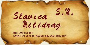 Slavica Milidrag vizit kartica